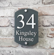 Modern House Number Sign or Address