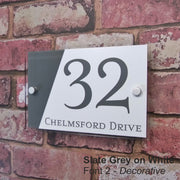 Modern Acrylic House Number Sign (Rectangle) - House Sign Solutions