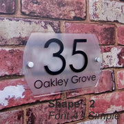 Modern House Sign, Door Number or Home Name Plaque - House Sign Solutions