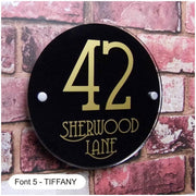 Large Round House Sign, Address Plaque or Door Number Plate - House Sign Solutions