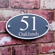 Large Oval House Sign or Number Plaque - House Sign Solutions