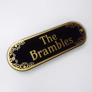 Personalised House Name Plaque with Floral detailing - House Sign Solutions