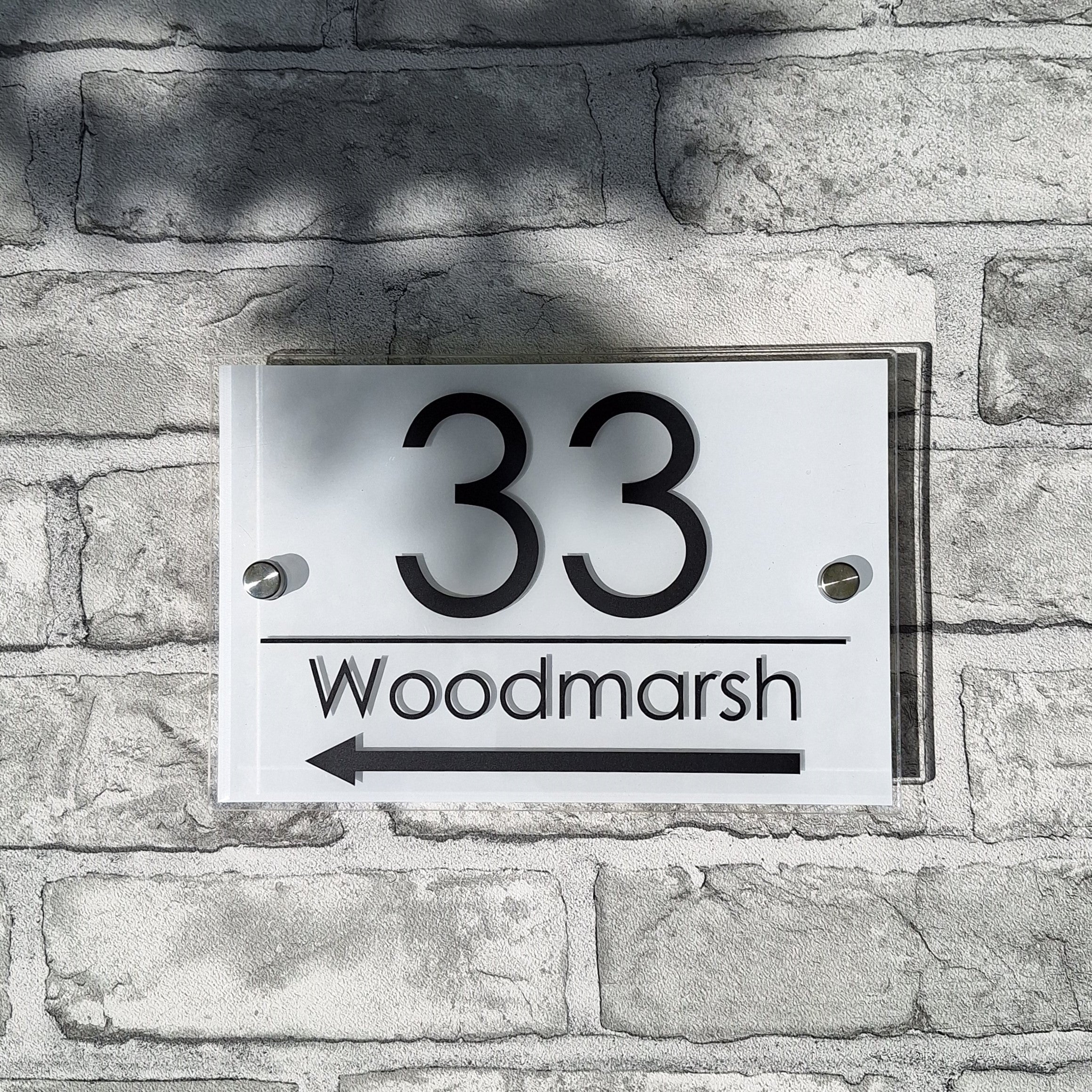 Rectangular Direction Sign Rectangle Directional Sign/House/Name Plaque | House Sign Solutions