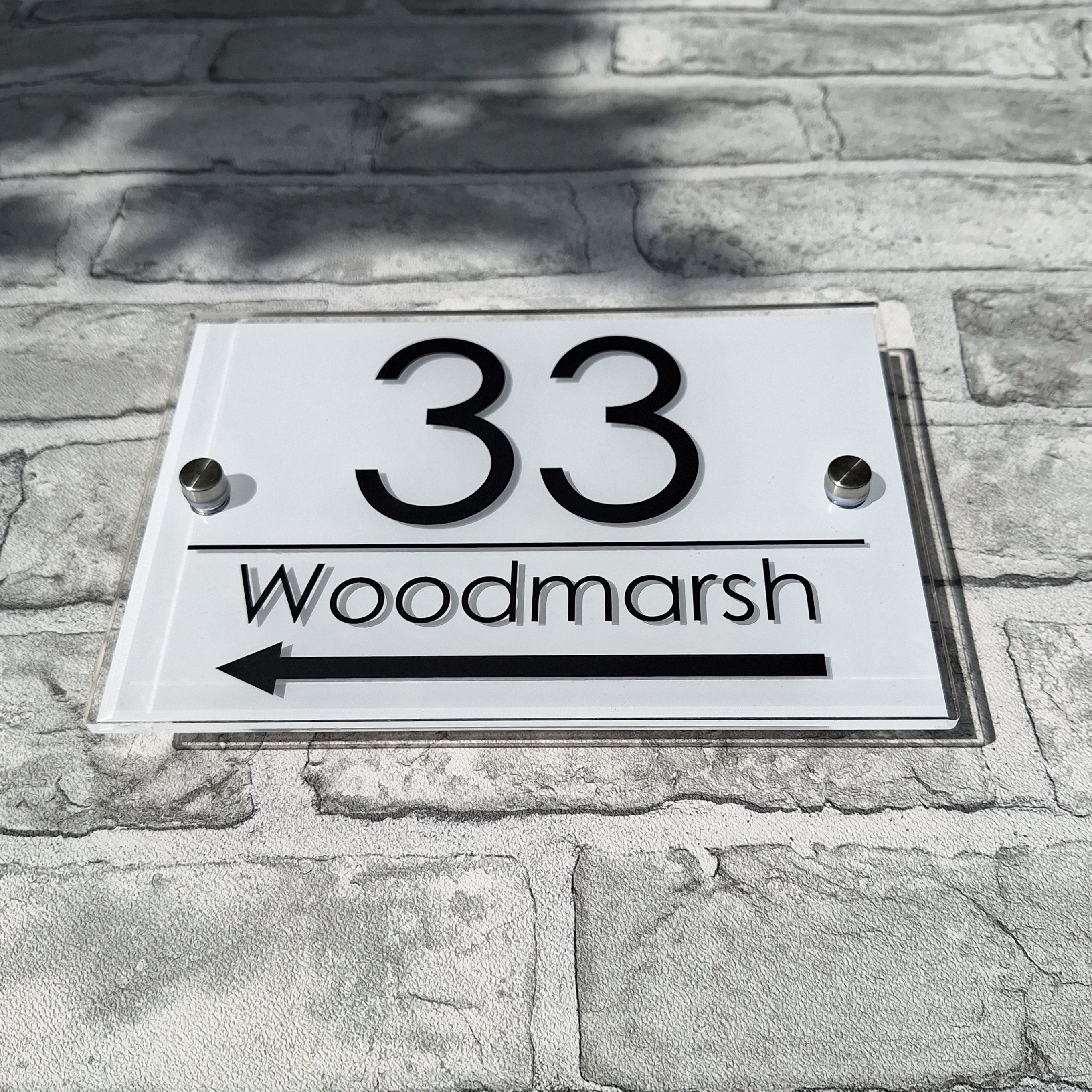 Rectangle Directional Sign/House/Name Plaque | House Sign Solutions