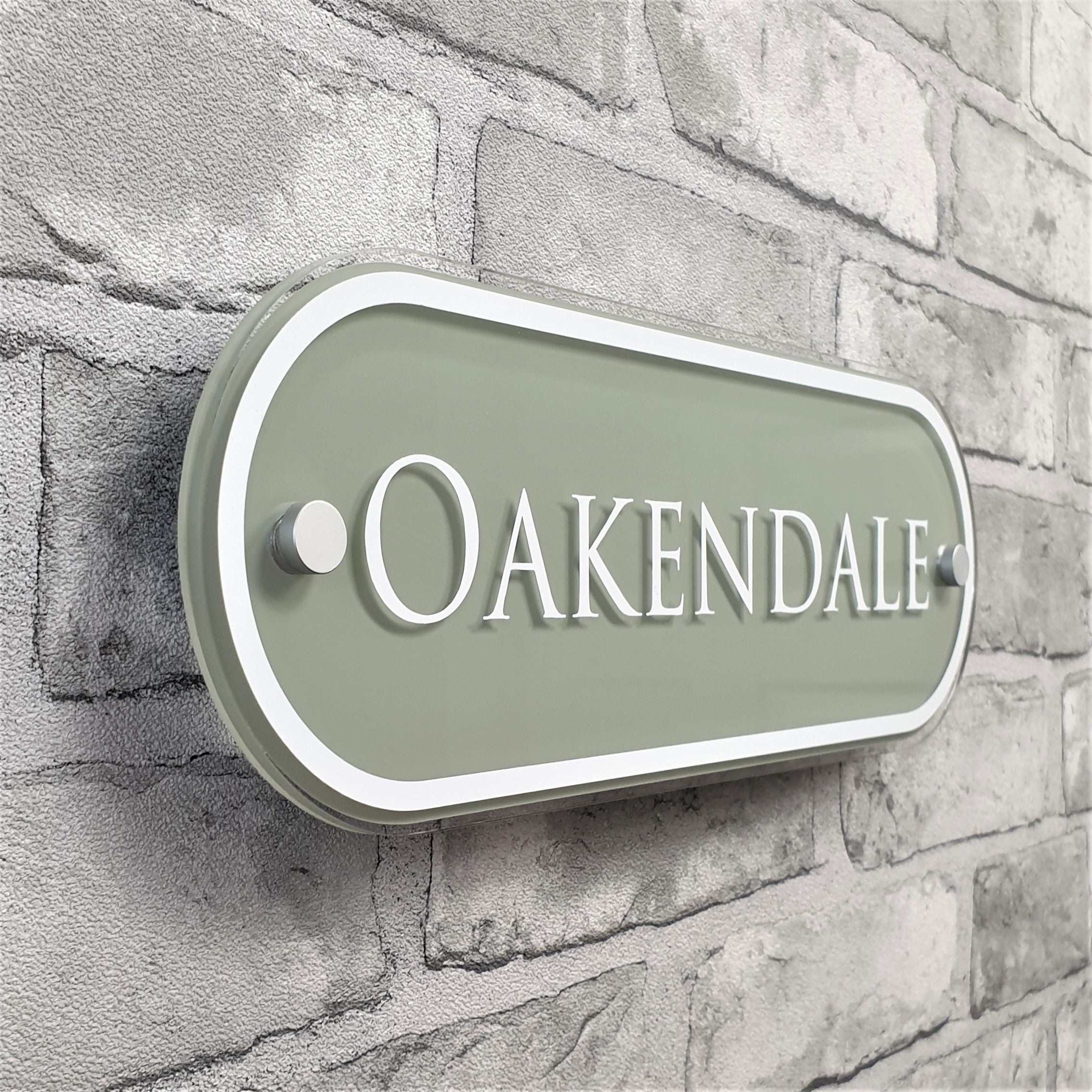 Sage Green House Name Plaques | House Sign Solutions