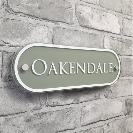 Sage Green House Name Plaques