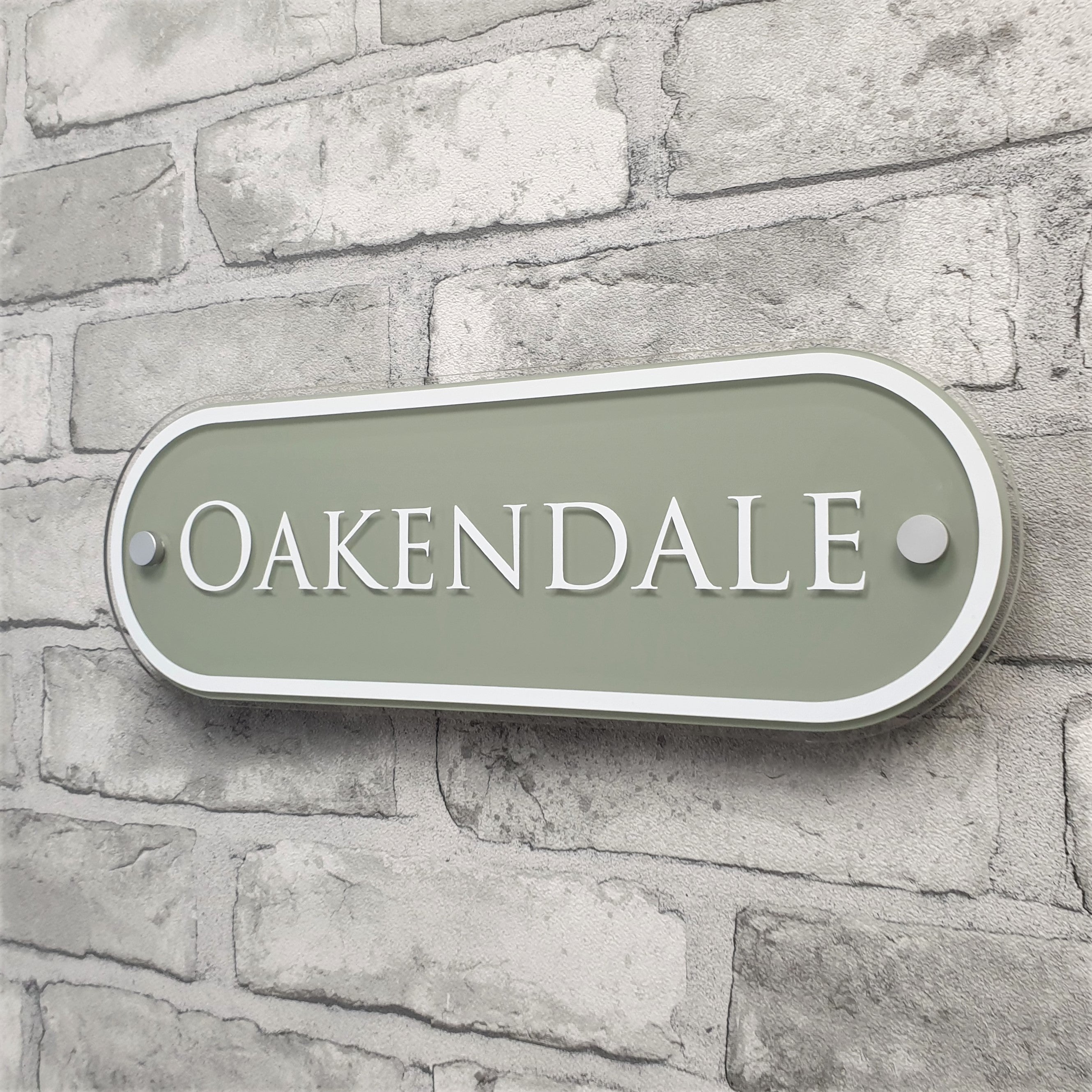 Sage Green House Name Plaques | House Sign Solutions