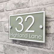 House Name Plaque or Door Number Sign with Border