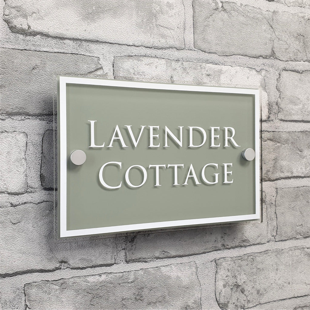 House Name Plaque or Door Number Sign with Border House Sign Solutions