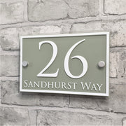 House Name Plaque or Door Number Sign with Border