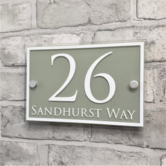 House Name Plaque or Door Number Sign with Border