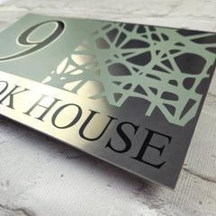 Personalised Sage Green House Plaques & Number Signs