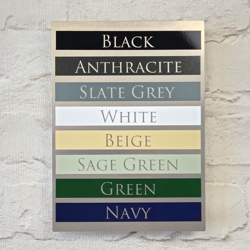 Boarded Aluminium House Sign with Elegant script style font