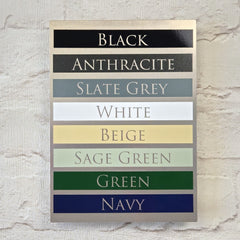 Boarded Aluminium House Sign with Elegant script style font