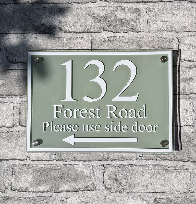 Personalised Decorative House Sign/Door Number Address Plaque includin ...