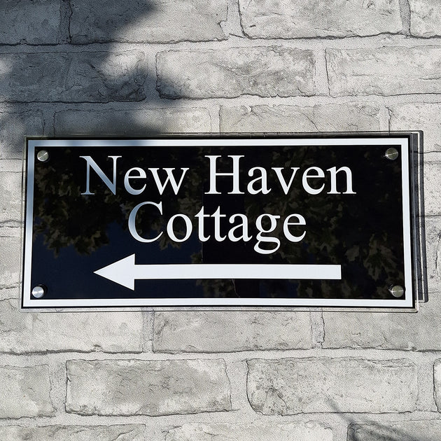 Large Traditional Directional Address Plaque or House Name Plaque. Mul ...