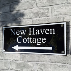 Large Traditional Directional Address Plaque or House Name Plaque. Multiple Colour options available.