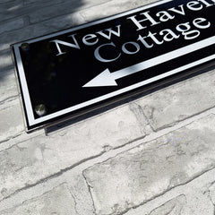 Large Traditional Directional Address Plaque or House Name Plaque. Multiple Colour options available.