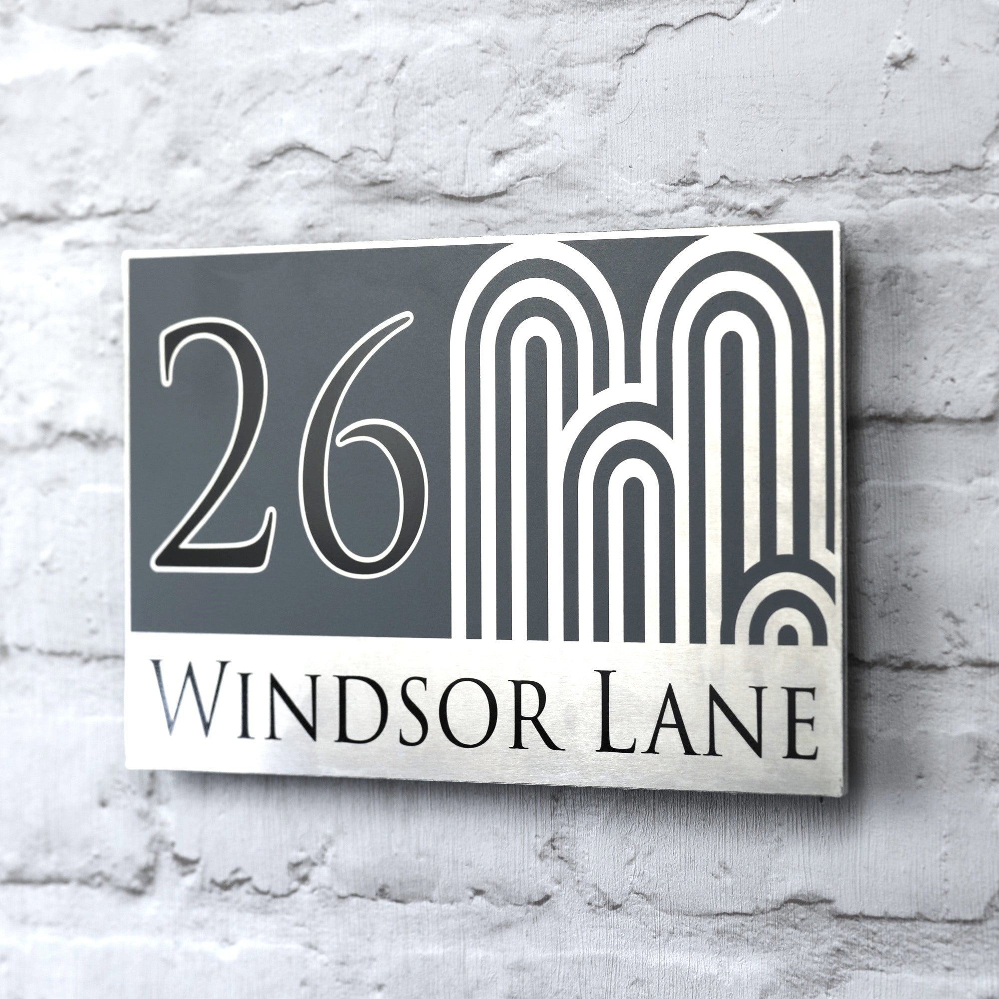 Large Slate Grey House Sign Plaques or Door Numbers | Solid Aluminium ...