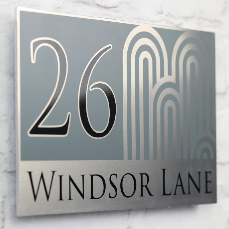 Large Slate Grey House Sign Plaques or Door Numbers | Solid Aluminium