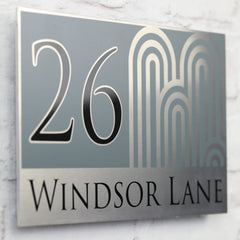Large Slate Grey House Sign Plaques or Door Numbers | Solid Aluminium