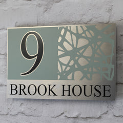 Personalised Sage Green House Plaques & Number Signs