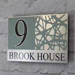 Personalised Sage Green House Plaques & Number Signs