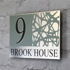 Personalised Sage Green House Plaques & Number Signs