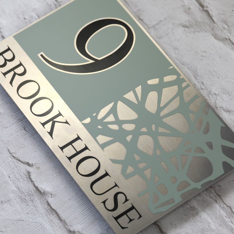 Personalised Sage Green House Plaques & Number Signs