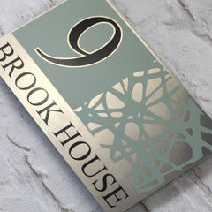 Personalised Sage Green House Plaques & Number Signs