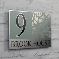 Personalised Sage Green House Plaques & Number Signs