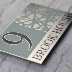 Personalised Sage Green House Plaques & Number Signs