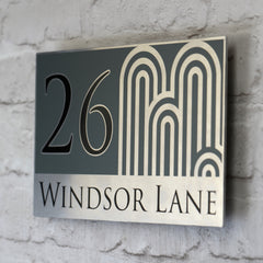 Large Slate Grey House Sign Plaques or Door Numbers | Solid Aluminium