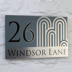 Large Slate Grey House Sign Plaques or Door Numbers | Solid Aluminium