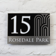 Modern House Sign | door Number or Address Plaque | Solid Aluminium