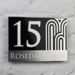 Modern House Sign | door Number or Address Plaque | Solid Aluminium