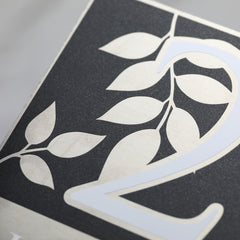 Floral House Number Sign or Address Plaques in Solid Aluminium