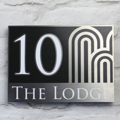 Modern House Sign | door Number or Address Plaque | Solid Aluminium