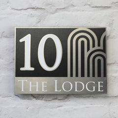Modern House Sign | door Number or Address Plaque | Solid Aluminium