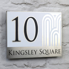 Modern House Sign | door Number or Address Plaque | Solid Aluminium