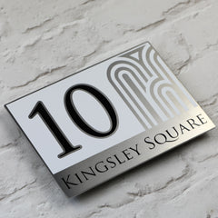 Modern House Sign | door Number or Address Plaque | Solid Aluminium