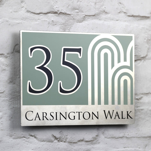 Modern House Sign | door Number or Address Plaque | Solid Aluminium ...