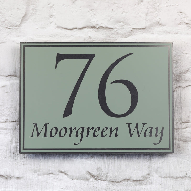 Sage Green Door Number, House Address Sign  | Metal