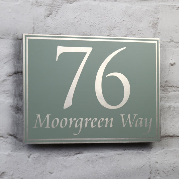 Sage Green Door Number, House Address Sign | Metal | House Sign Solutions