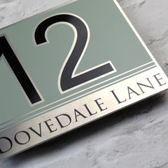 Contemporary House Sign | door Number or Address Plaque | Solid Aluminium