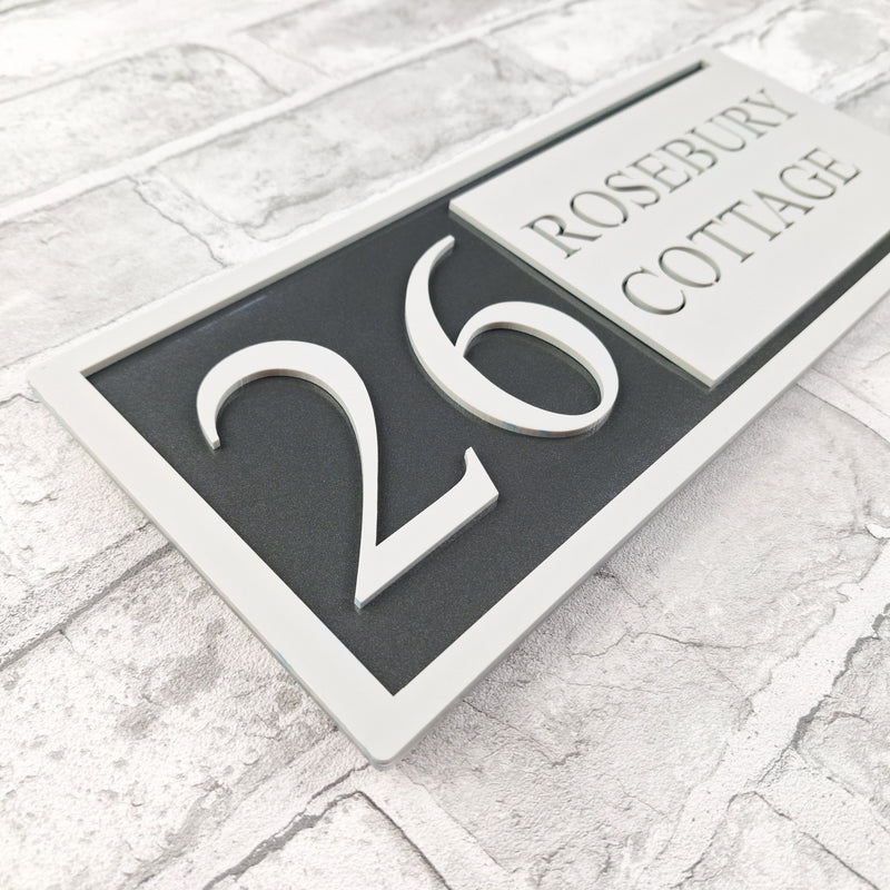 Modern House Sign | Personalised | Laser Cut