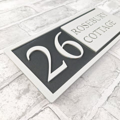 Modern House Sign | Personalised | Laser Cut