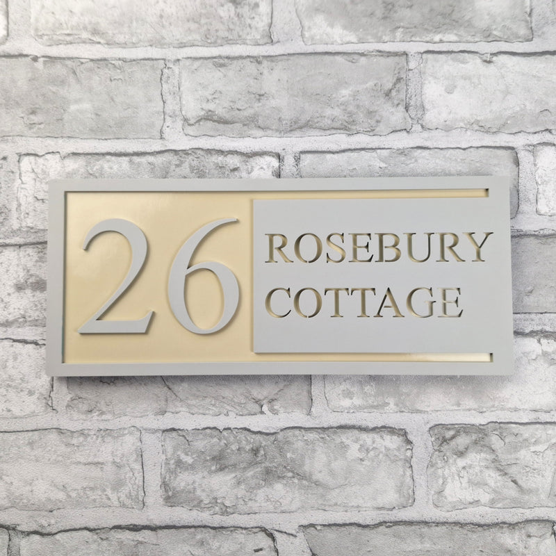 Modern House Sign | Personalised | Laser Cut