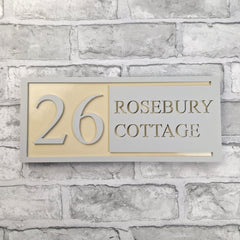 Modern House Sign | Personalised | Laser Cut