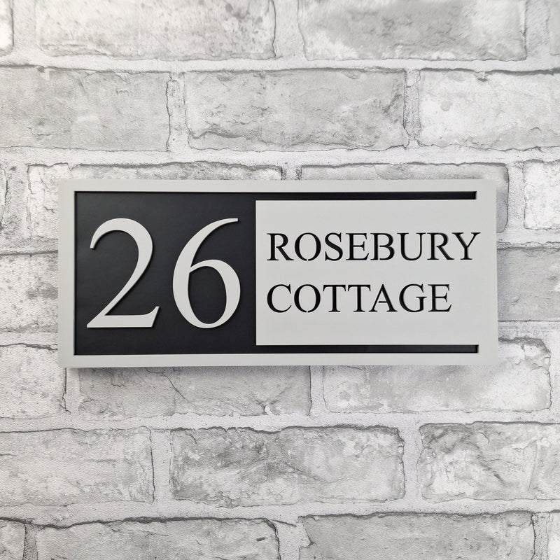 Modern House Sign | Personalised | Laser Cut